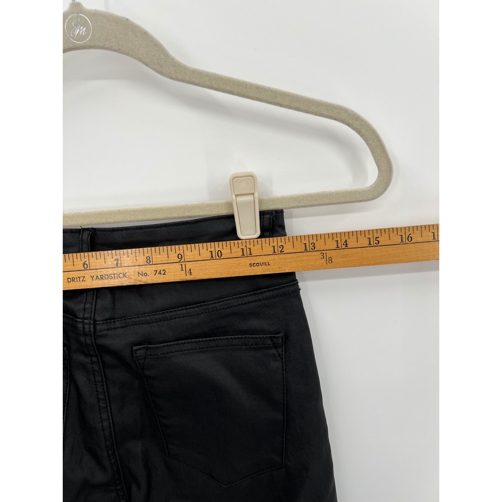 Edikted Luna Flare Jeans High Waisted Coated Trousers Size Medium‎ Stretch - Picture 6 of 9